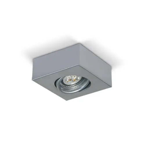 Spot Semi Embutir Dicro Orientrable Cuadrado Negro 6450N