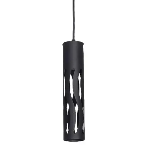Colgante Tubo 1L Gu10 63 X 300Mm Negro 18002