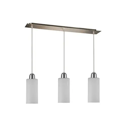 Colgante De 3 Luces Con Tulipa Cono/Cilindro Acero