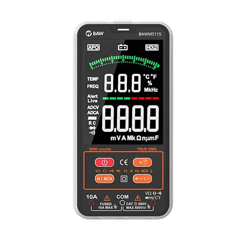 Tester Multimetro Smart Baw Digital Autorrango True Rms